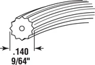 Prime-line P7564 Black Vinyl Screen Retainer Spline 0.14 Dia. X 6000 In. New. Price: $34.12.