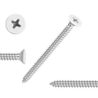White Head 100 Pcs #8X1 Steel Phillips Flat Wood Screws,stainless New. Price: $13.51.