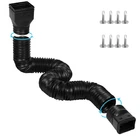 Plusgutter 11.5FT Long Downspout Extensions Flexible, Feet, Black New. Price: $37.35.