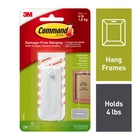 Command 17040ES White Large 5 Lbs. Capacity Sawtooth Picture Hanger (pack Of 6) New. Price: $23.16.