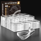 40 Pcs Non Slip Furniture Pads, Phixbear Anti Vibration Reusable Clear New. Price: $34.36.
