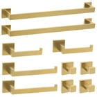 Turs Brushed Gold 10-PIECE Bathroom Hardware Set Towel Bar SUS304 Stainle... New. Price: $131.34.