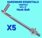 5X Hardware Essentials H#851913 5/8 X8" Gate Hook Bolt New Sealed. Price: $34.63.