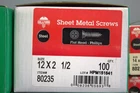 Hillman Group 80235 #12 X 2-1/2" Flat Head Phillips Sheet Metal Screw New. Price: $18.99.