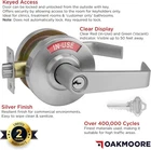 Oakmoore Keyed Entry Commercial Door Handle Silver Heavy Duty T2-15 New. Price: $36.00.
