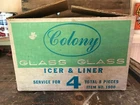 Vintage Colony Glass Icers & Liners Set Of 4 Box (8 Pcs Total) Item # 1900 Used. Price: $45.00.