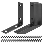Uxcell 12 Set Corner Bracket Brace Metal 2.36"X0.59"X2.36", Black New. Price: $16.09.