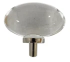 Amerock BP36651CPN 1-3/4" Crystal Oval Cabinet Knob- Clear/polished Nickel New. Price: $13.25.