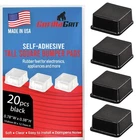 Black Tall Square Adhesive Rubber Bumper Pads - Made In Usa Feet For... New. Price: $15.27.