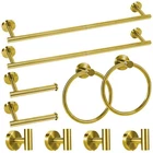 Gold Bathroom Towel Bar Set 10-PIECE Stainless Steel Hardware Accessori New. Price: $59.18.