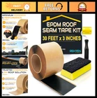 30FT Epdm Rubber Roofing Seam Tape - 3" Double Sided Butyl Adhesive Black Seal New. Price: $65.99.
