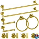 Gold Bathroom Towel Bar Set, 10-PIECE Stainless Steel Hardware Accessor New. Price: $46.84.