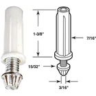 Prime-line 7/16 In. Grooved Tip Bifold Door Bottom Pivot (2 Count) 6696 New. Price: $10.50.