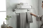 Moen DN0794CH Iso 24" Wide Bathroom Hotel-style Towel Bar Shelf Chrome (S1) Open. Price: $59.95.