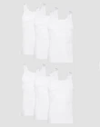 Hanes Men's Tagless Comfortsoft White A-shirt 6-PACK Shirts Tank Freshiq Value New. Price: $20.00.