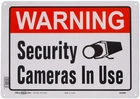 Hillman 843296 Warning Security Cameras Use Sign, White, Red And Black Alumin New. Price: $16.63.