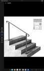 Vevor Wrought Iron Stair Railing Fit 3 Steps Adjustable Open. Price: $65.99.