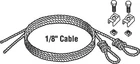 Prime-line GD52102 Carbon Steel Silver Safety Cables 1/8 Dia. X 104 In. New. Price: $18.61.