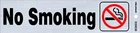 No Smoking Symbol Sign Self Adhesive Sticker Aluminum 2" X 8" Hillman 839838 New. Price: $21.12.