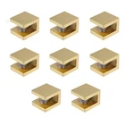 8PCS Brass Glass Clamp Shelf Clips 0.9 0.7IN, Brushed Gold New. Price: $47.08.