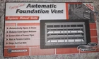 Witten Brown Automatic Foundation Vent, 8" X 16" 306MGR. Gray. New. Price: $24.99.