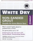 Custom Building Products WDG1-6 White Dry Non-sanded Tile Grout New. Price: $32.38.