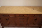 Signature Hardware Travertine Vessel Double Sink Vanity Top - 73 In. X 22 Used. Price: $150.00.