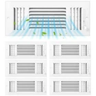 6 Pcs White 12 X 4 Inch Interior Size Air Ceiling Vent Covers 3 Way Sidewall ... New. Price: $72.92.