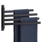 Kokosiri Swivel Towel Bar, Matte Black, Stainless Steel, 3-RAIL Swing Out New. Price: $77.97.