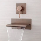 Wall Mount Single Control Tub Faucet With Waterfall Spout - Solid Brass Open. Price: $26.00.