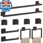 Yacvcl Matte Black Towel Bar Set 10-PIECE Bathroom Hardware Accessories New. Price: $135.17.