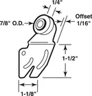 Prime-line 161150 Nylon Adjustable By-pass Door Front Rollers 7/8 DIA.X1/4 In. New. Price: $9.16.