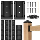 Eapele 24PCS Deck Railing Bracket Connectors For Wood 2X4, Black New. Price: $48.34.