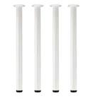 Qlly Adjustable Tall Metal Desk Legs 30IN White - Screw Top Set Of 4 New. Price: $36.28.