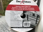 Deckorators Marine Grade T316 Stainless Steel 3MM X 100 Ft Cable New. Price: $79.99.