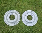 Pair Vintage 15" Lyon Stainless Wheel Covers For Factory Hubcaps Hole 4WD Used. Price: $99.00.