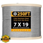 Mariocsa 3/16" Stainless Steel Cable 250FT Silver New. Price: $222.99.