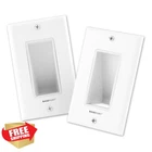 Baseport Cable Management Wall Plate 2 Pack, Recessed For Tv Cords, White New. Price: $27.99.