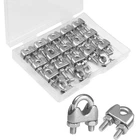 20 Pack 1/8 Inches M3 Stainless Steel Wire Rope Cable Clip Clamp, U Bolt Sadd... New. Price: $13.23.