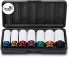 7PCS 1/2 Inch Drive Lug Nut Deep Impact Socket Set,thin-walled Wheel Rim Protect New. Price: $47.40.