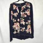 Signature Studio Contemporary Style Floral Long Sleeve Top Xl Lined Lace Trim Pre-owned. Price: $12.98.
