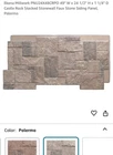 Ekena Millwork Faux Stone Siding Panel 49"X24-1/2" Castle Rock Stacked, Polermo Open. Price: $19.99.