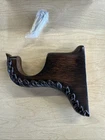 Robert Allen Resin Walnut Finish Garland 1-1/2 Rod Bracket Set Of New. Price: $16.99.