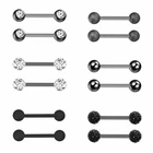 12PCS 14G Surgical Steel Tongue Barbell Piercing New. Price: $9.99.