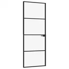 Door Bathroom Interior Black Tempered Glass&aluminum Slim Vidaxl New. Price: $368.99.