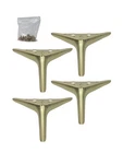 New Smaxcn Modern Design 4.7 IN/12CM Brushed Gold Metal Furniture Legs Set Of Open. Price: $29.95.