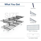 2-PACK Fleximounts 2X6FT Garage Shelving Wall Shelf Rack Black WR26B Open. Price: $24.00.