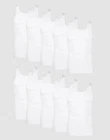 Hanes Tank Undershirt 10-PACK Comfortsoft Value Tag Itch Free Ribbed White S-3XL New. Price: $30.00.