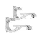 Brixwell Aluminum Shelf Bracket For 5/8" To 3/4" Glass - Chrome, 80 Lbs, 2 Pack New. Price: $20.33.