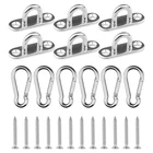 Excelfu 6 Pieces Stainless Steel 1.8 Inch Pad Eye Plate Hooks + Silver New. Price: $22.31.